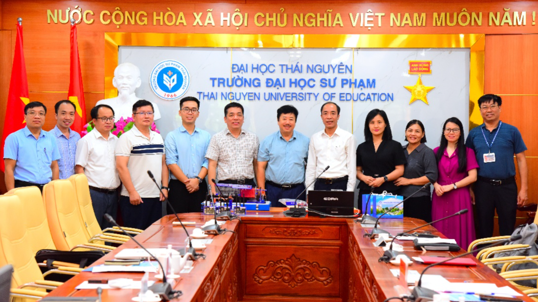 Trường Đại học Sư phạm – Đại học Thái Nguyên làm việc với Viện Khoa học Thiết bị và Giáo dục về thúc đẩy giáo dục STEM-STEAM và chuyển đổi số