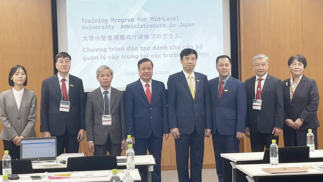 Trường Đại học Sư phạm - Đại học Thái Nguyên tham gia chương trình bồi dưỡng nâng cao năng lực quản trị đại học tại Nhật Bản