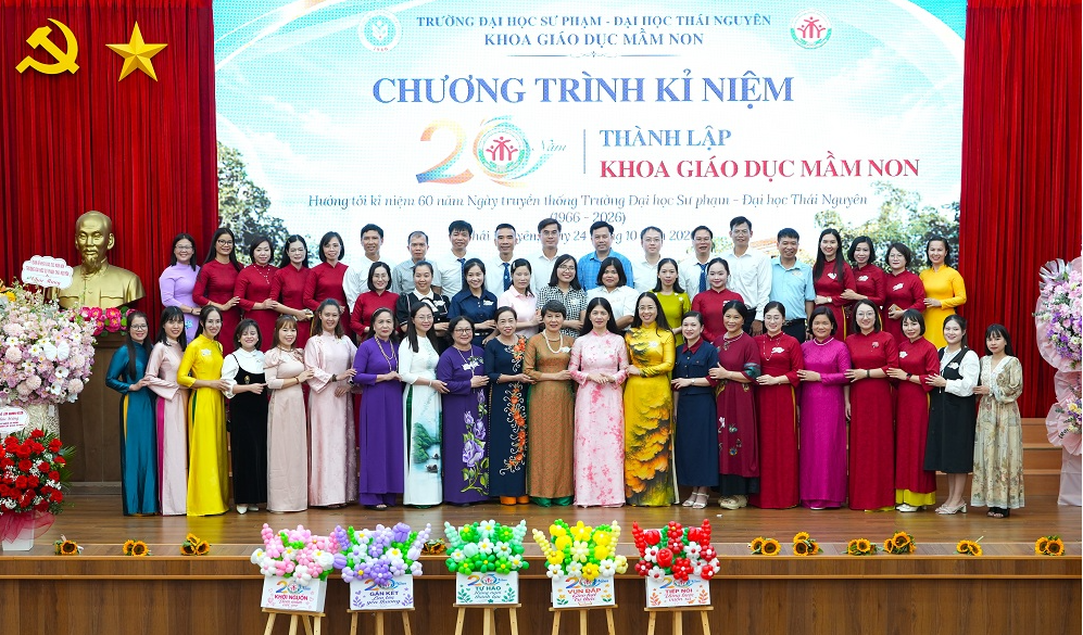 Chương trình kỷ niệm 20 năm thành lập Khoa Giáo dục Mầm non hướng tới kỷ niệm 60 năm ngày truyền thống Trường Đại học Sư phạm - Đại học Thái Nguyên (31/10/1966 - 31/10/2026)